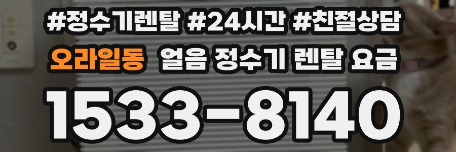 오라일동 얼음 정수기 렌탈 요금