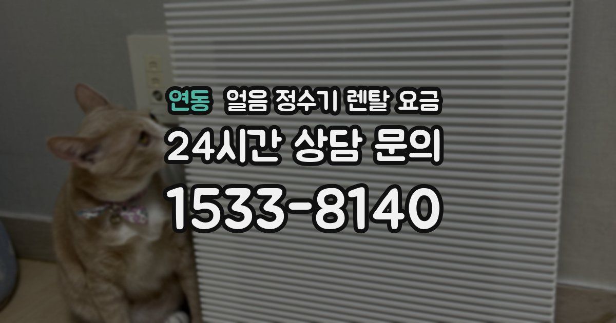연동 얼음 정수기 렌탈 요금