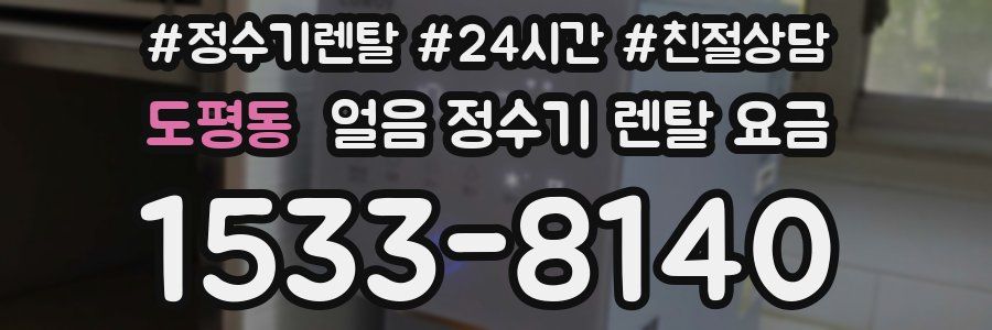 도평동 얼음 정수기 렌탈 요금