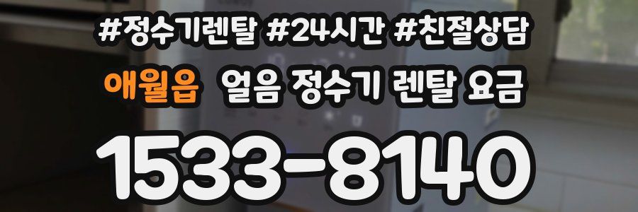 애월읍 얼음 정수기 렌탈 요금