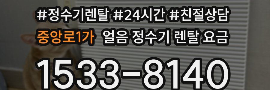 중앙로1가 얼음 정수기 렌탈 요금