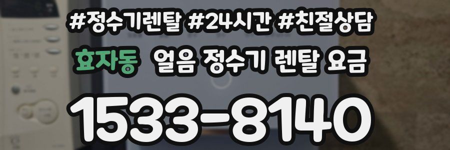 효자동 얼음 정수기 렌탈 요금
