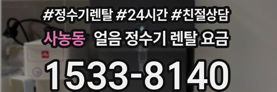 사농동 얼음 정수기 렌탈 요금