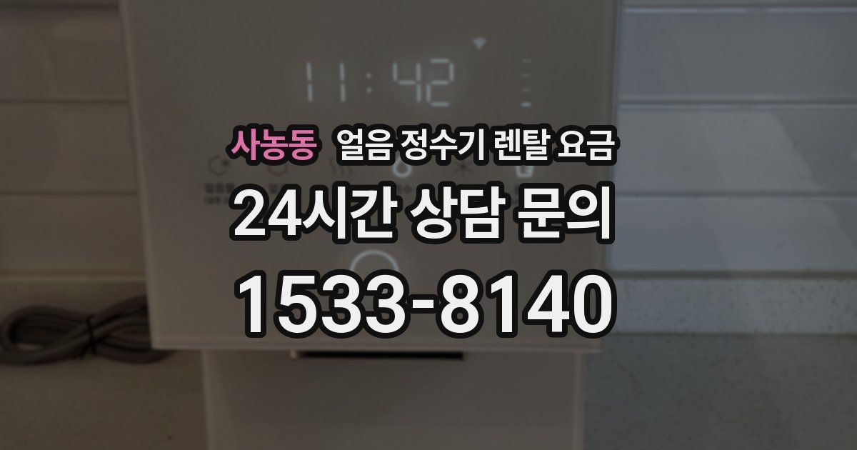 사농동 얼음 정수기 렌탈 요금