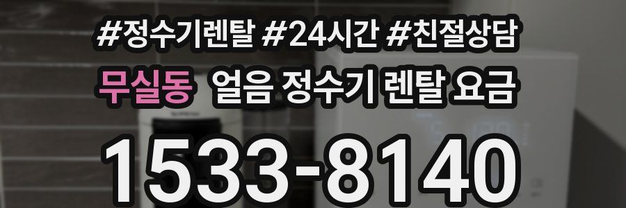 무실동 얼음 정수기 렌탈 요금