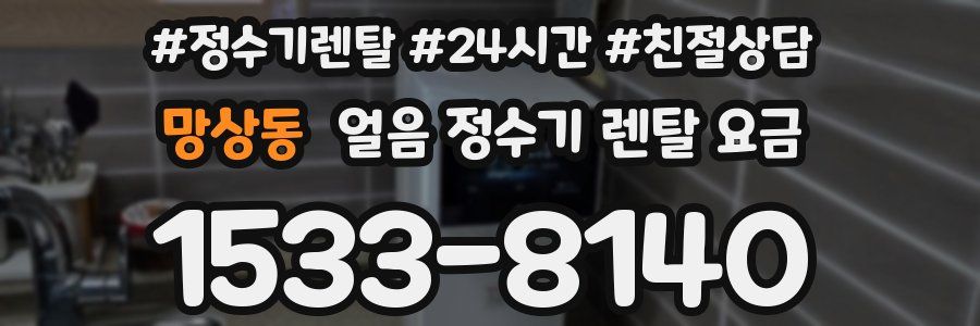 망상동 얼음 정수기 렌탈 요금