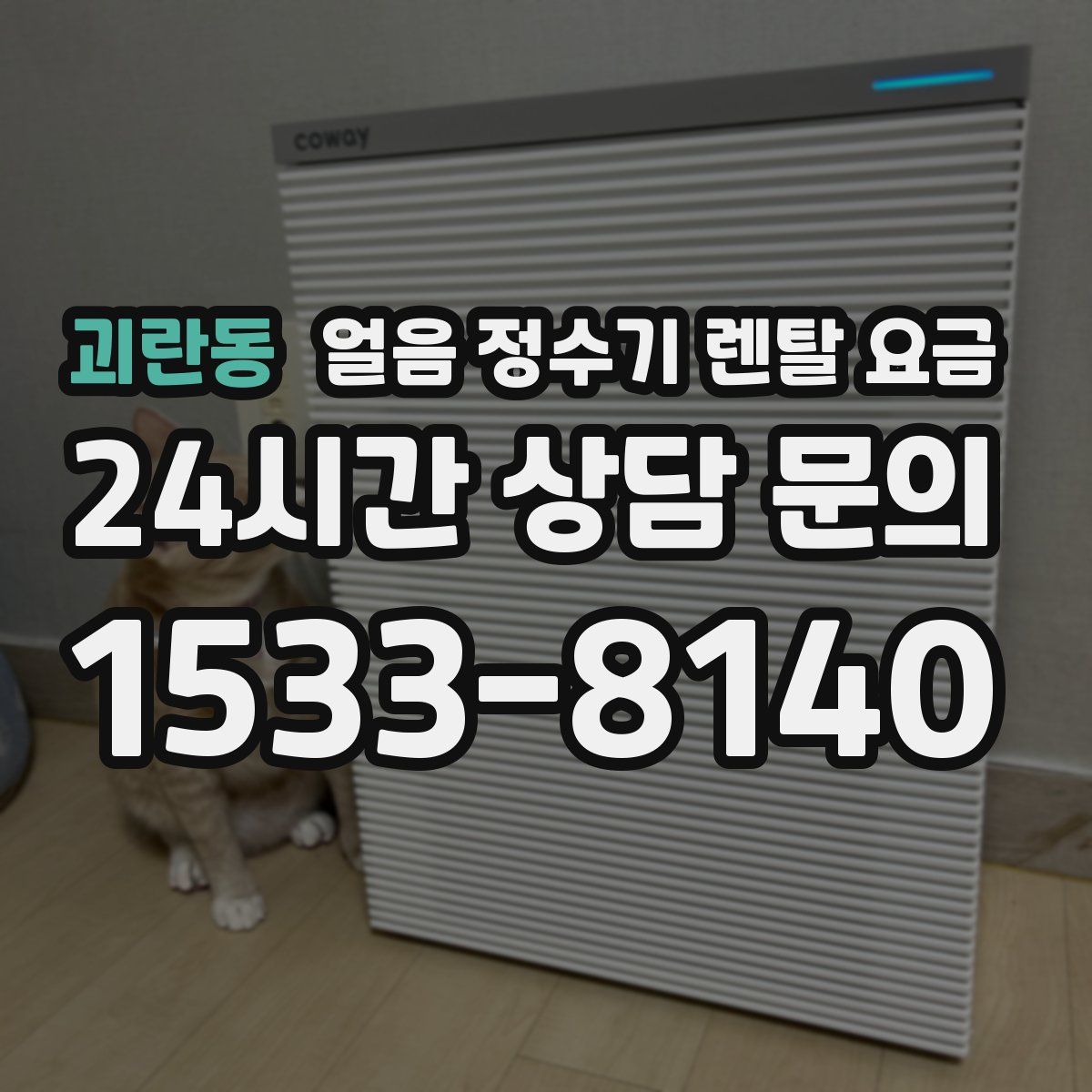 괴란동 얼음 정수기 렌탈 요금
