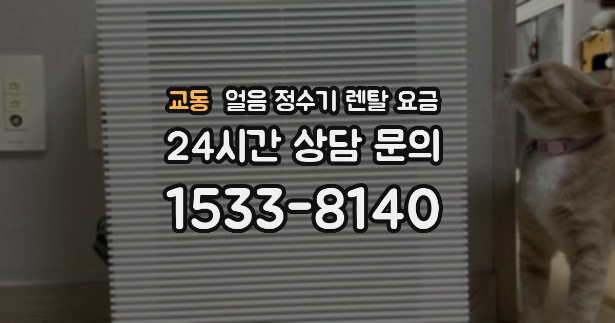 교동 얼음 정수기 렌탈 요금