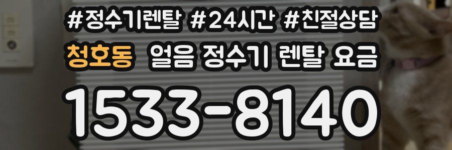 청호동 얼음 정수기 렌탈 요금