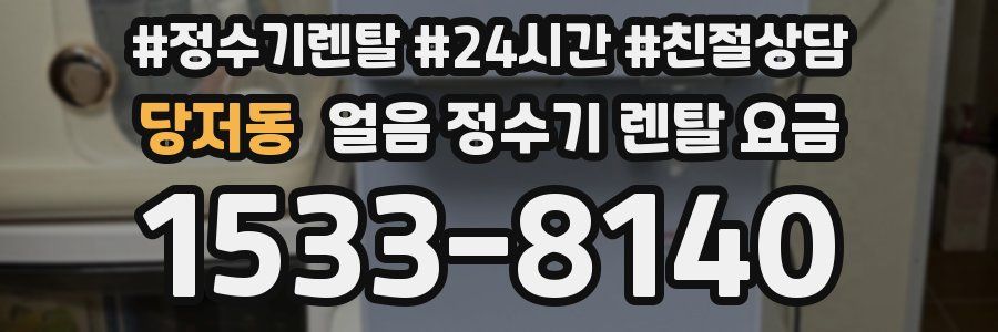당저동 얼음 정수기 렌탈 요금