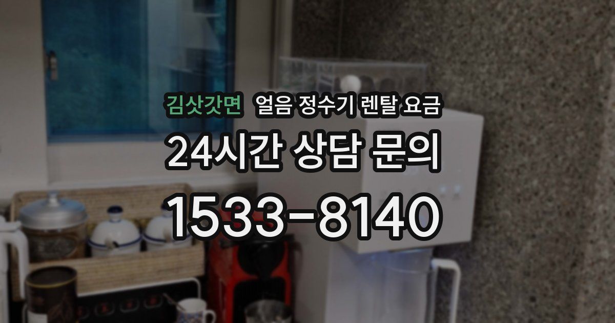 김삿갓면 얼음 정수기 렌탈 요금