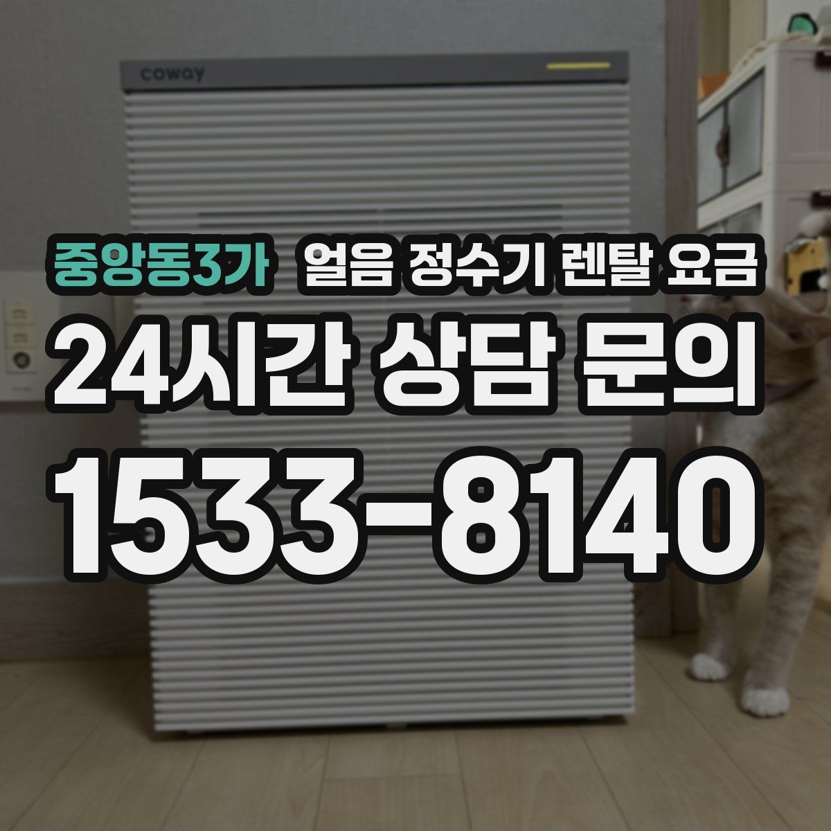 중앙동3가 얼음 정수기 렌탈 요금