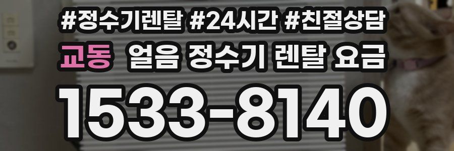 교동 얼음 정수기 렌탈 요금