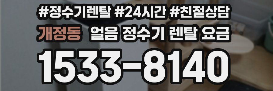 개정동 얼음 정수기 렌탈 요금