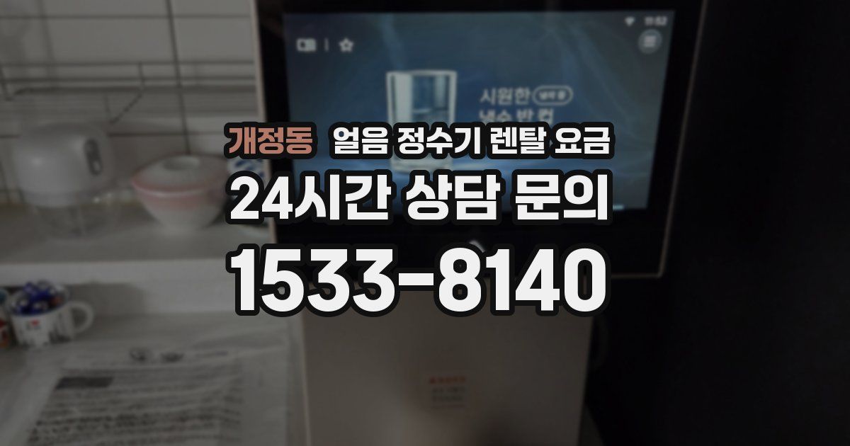개정동 얼음 정수기 렌탈 요금