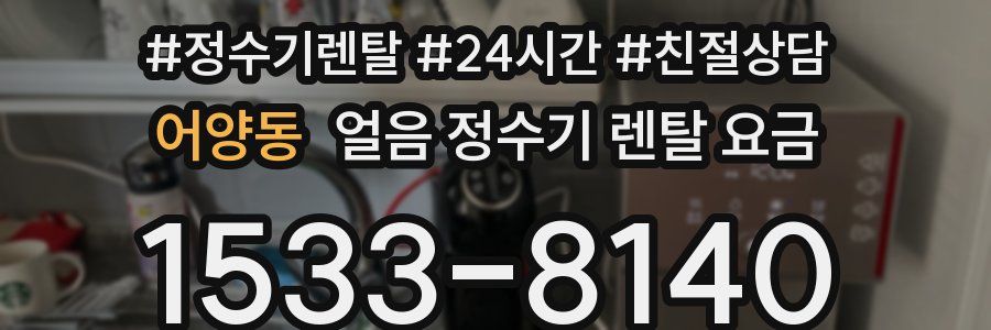 어양동 얼음 정수기 렌탈 요금