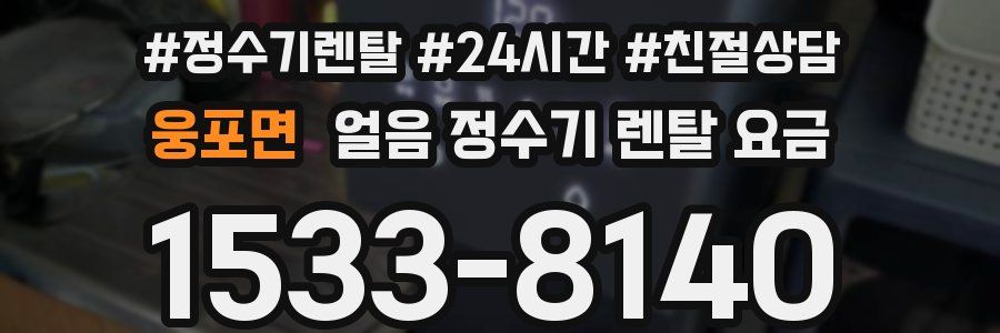 웅포면 얼음 정수기 렌탈 요금