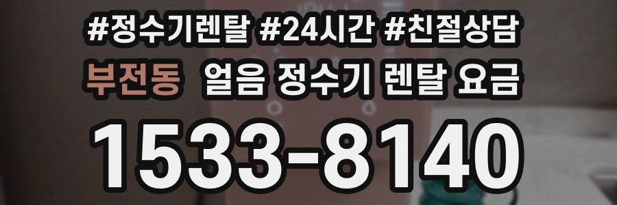 부전동 얼음 정수기 렌탈 요금