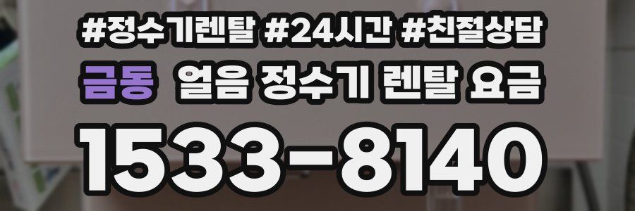 금동 얼음 정수기 렌탈 요금