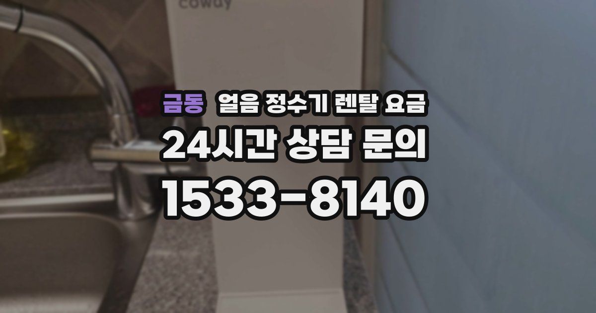 금동 얼음 정수기 렌탈 요금