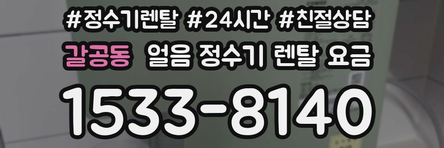 갈공동 얼음 정수기 렌탈 요금