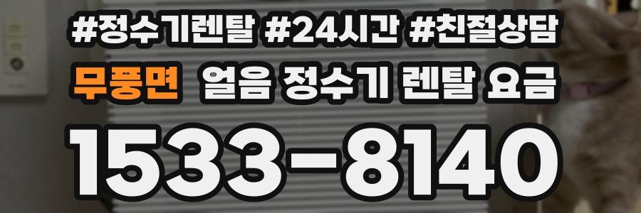 무풍면 얼음 정수기 렌탈 요금