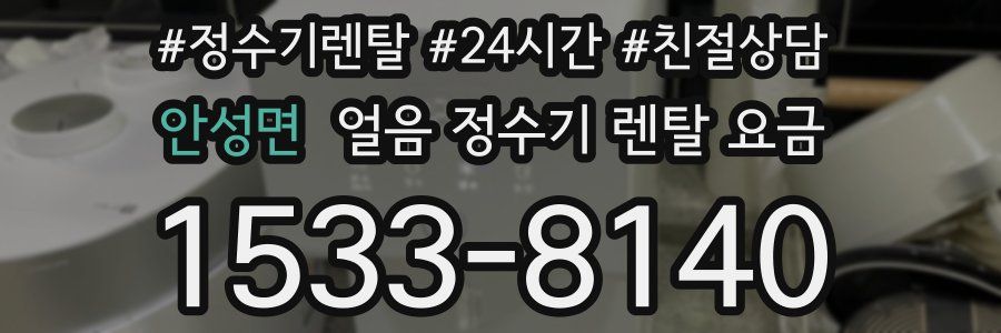 안성면 얼음 정수기 렌탈 요금