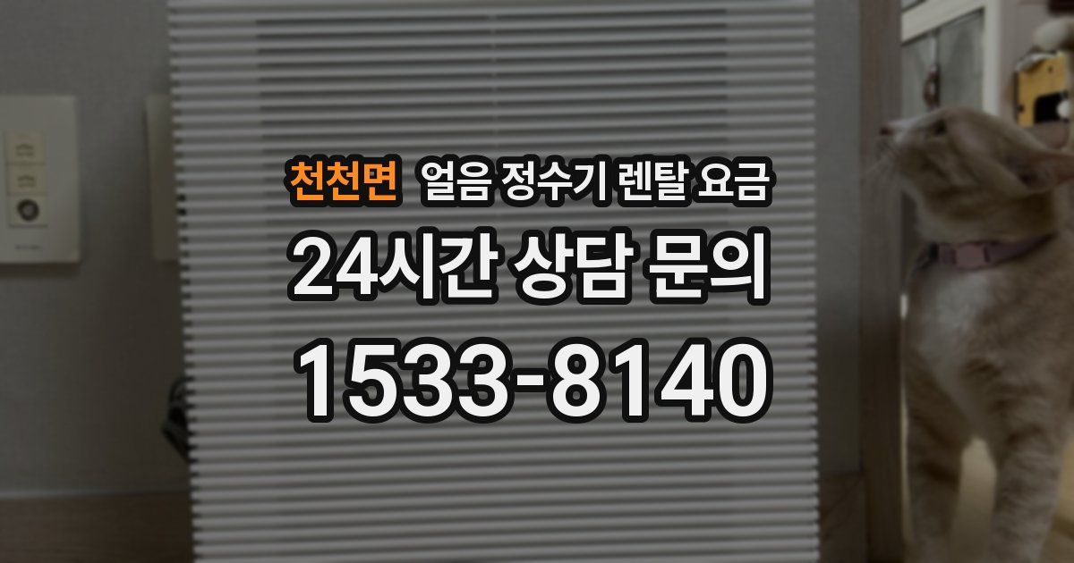 천천면 얼음 정수기 렌탈 요금