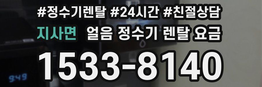 지사면 얼음 정수기 렌탈 요금