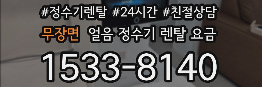 무장면 얼음 정수기 렌탈 요금