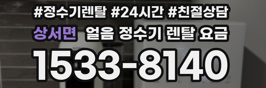 상서면 얼음 정수기 렌탈 요금