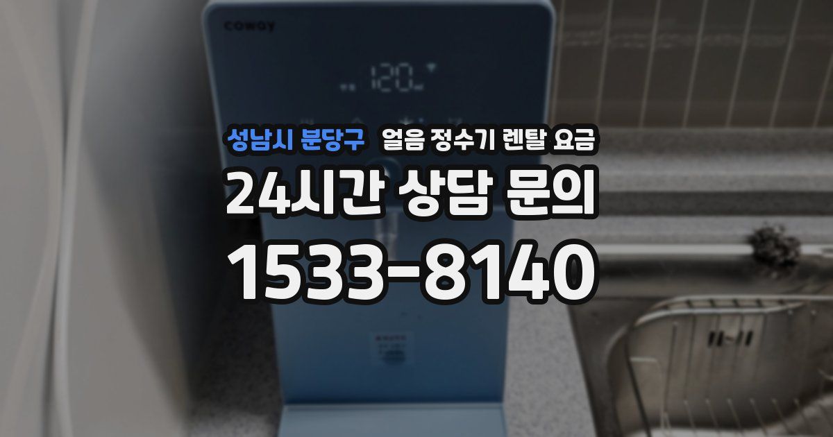 성남시 분당구 얼음 정수기 렌탈 요금