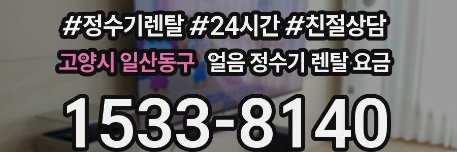 고양시 일산동구 얼음 정수기 렌탈 요금