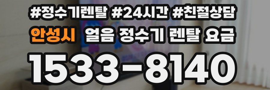 안성시 얼음 정수기 렌탈 요금
