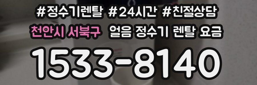 천안시 서북구 얼음 정수기 렌탈 요금