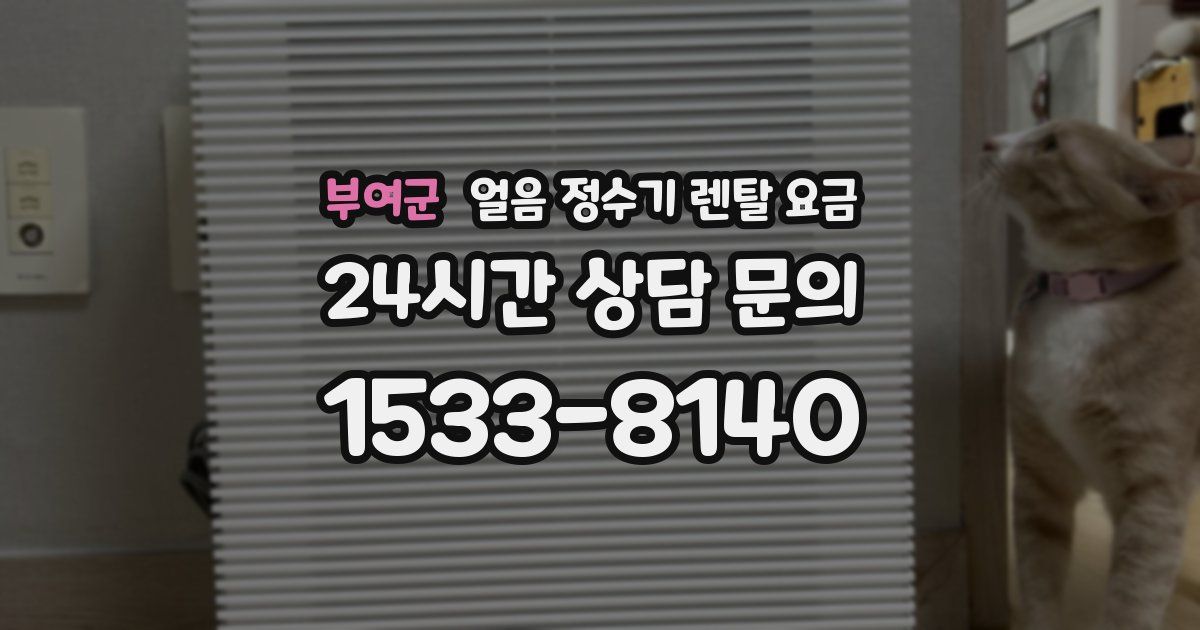 부여군 얼음 정수기 렌탈 요금
