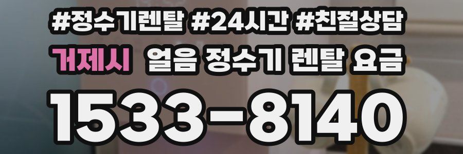 거제시 얼음 정수기 렌탈 요금
