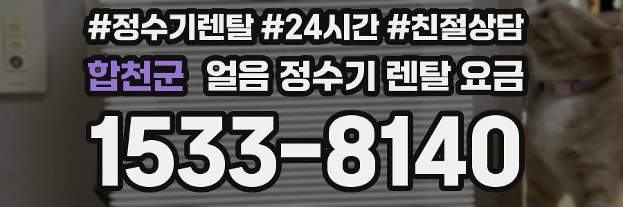 합천군 얼음 정수기 렌탈 요금