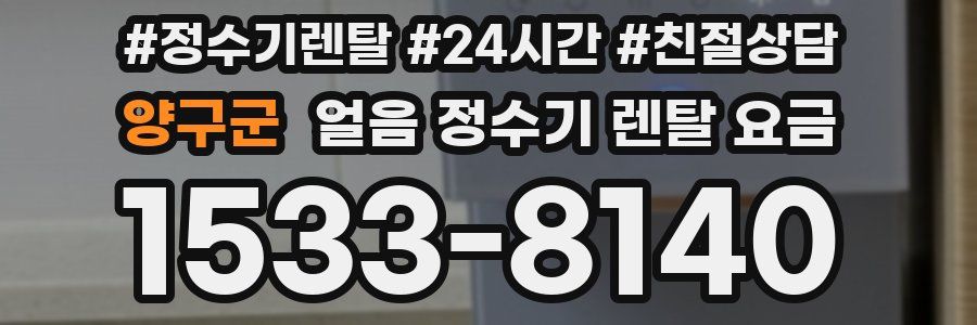 양구군 얼음 정수기 렌탈 요금