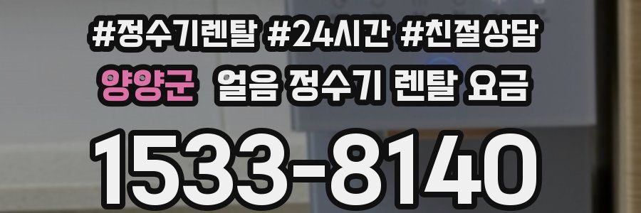 양양군 얼음 정수기 렌탈 요금