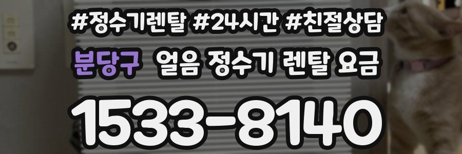 분당구 얼음 정수기 렌탈 요금