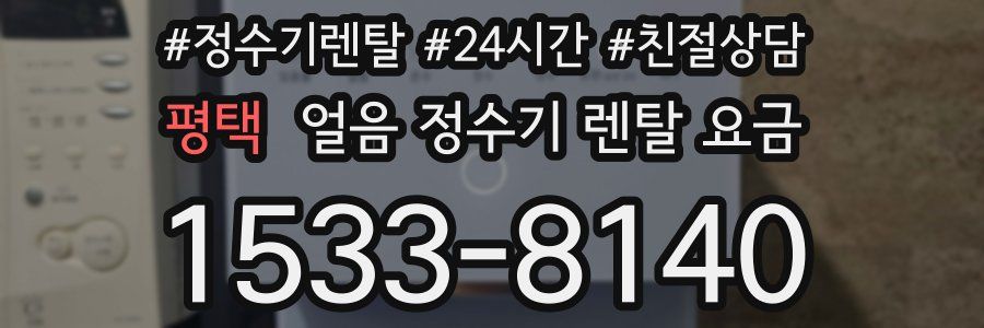 평택 얼음 정수기 렌탈 요금