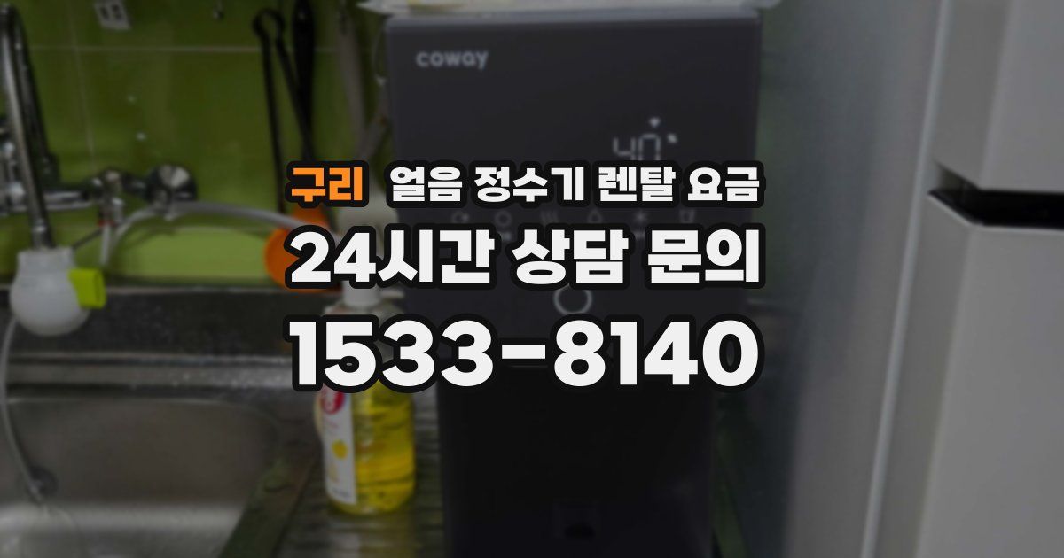 구리 얼음 정수기 렌탈 요금