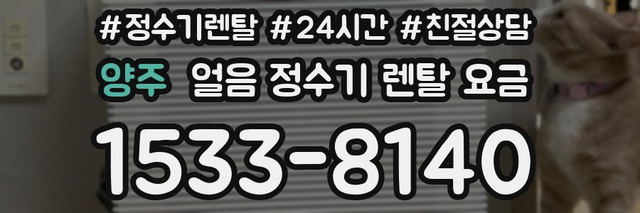 양주 얼음 정수기 렌탈 요금