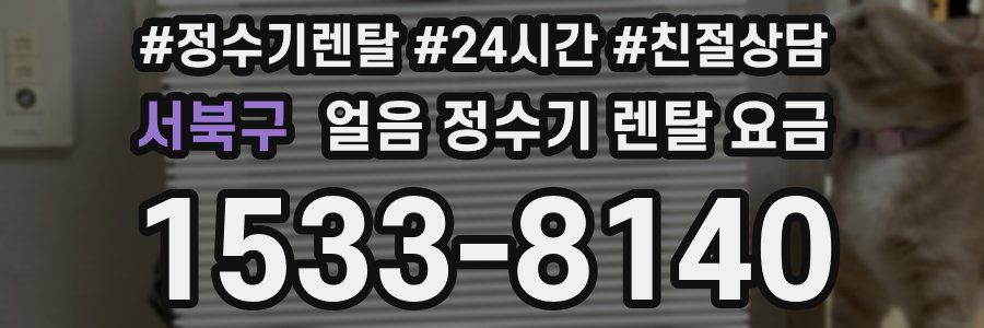서북구 얼음 정수기 렌탈 요금