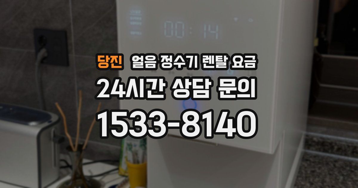 당진 얼음 정수기 렌탈 요금