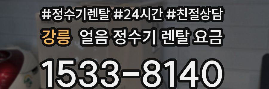 강릉 얼음 정수기 렌탈 요금