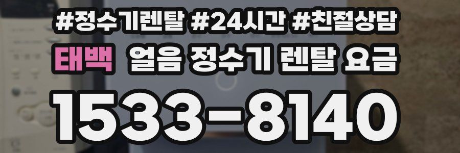 태백 얼음 정수기 렌탈 요금