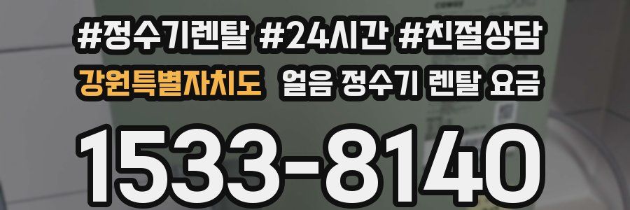 강원특별자치도 얼음 정수기 렌탈 요금