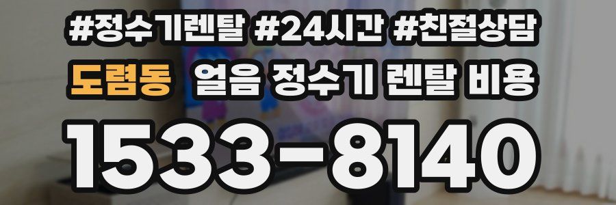 도렴동 얼음 정수기 렌탈 비용